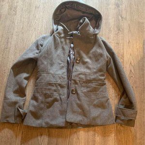 Women's hooded button up coat! Pacsun brand. Size small. Good condition.